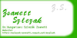 zsanett szlezak business card