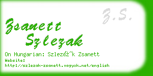 zsanett szlezak business card